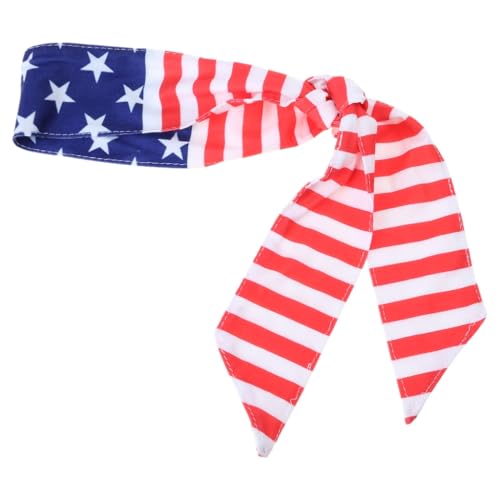 ESTCNK Turban-Stirnbänder für Damen, USA-Flaggen, Sterne, Schleifen, Stirnband, Haarband von ESTCNK