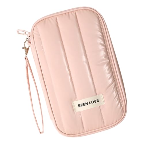 ESTCNK Wasserdichter Kartenhalter, einfache Brieftasche, stilvolle Münzbörse, Kartenetui, tragbare Kleingeldbörse, Kartenaufbewahrungstasche für den täglichen Gebrauch, Pink von ESTCNK