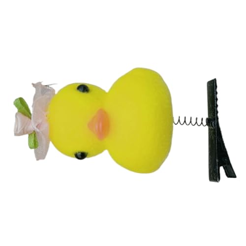 Einzigartige Haarspange mit Ente und Blume, niedliches Haarnadel-Accessoire für Kinder und Erwachsene von ESTCNK