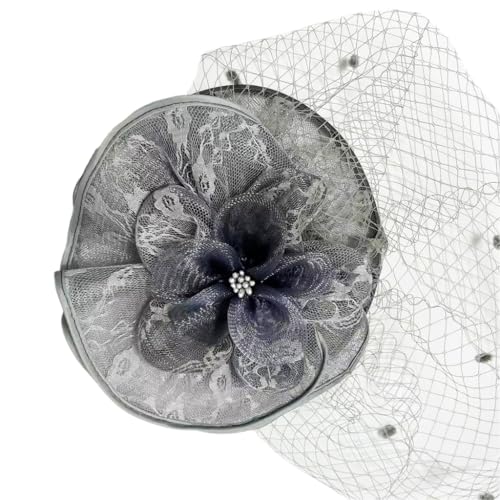 Elegante Flapper-Haarspangen, Spitzen-Perlen, Kopfschmuck, Fascinator-Accessoire von ESTCNK