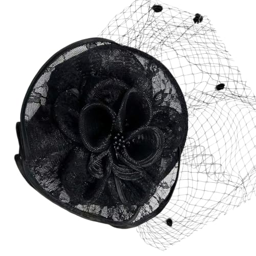 Elegante Flapper-Haarspangen, Spitzen-Perlen, Kopfschmuck, Fascinator-Accessoire von ESTCNK