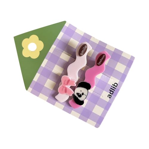 Flache Haarspange, Subkultur-Haarspange, 2000er-Jahre-Stil, Cartoon-Rickrack für Damen und Mädchen von ESTCNK