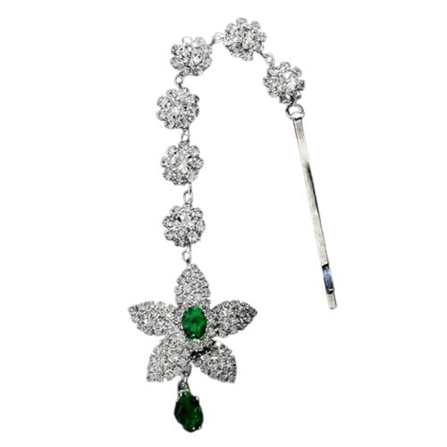 Glitzernde Strass-Haarspange, auffälliger Blumen-Haarschmuck von ESTCNK