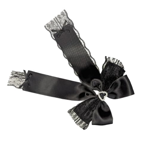 Gothic-Spitzen-Haarspange, große Schleifen, Balletcore-Clip, Mädchen, Kopfbedeckung, Haarspange von ESTCNK