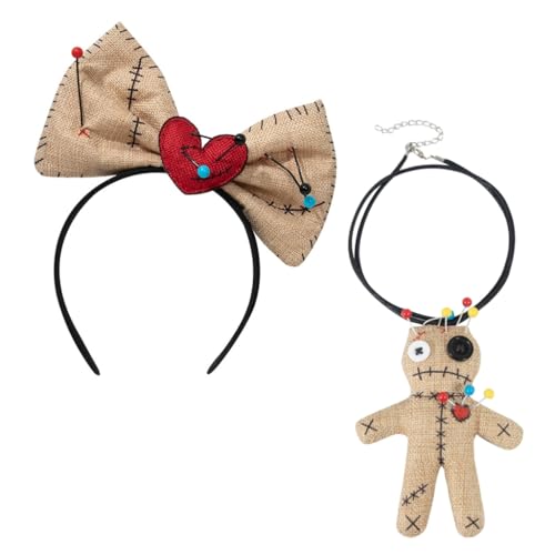 Maskerades Kostüm Stirnband Dark Series Voodoo-Puppen-Halskette Maskerades Kostüm Stirnband Dark Series Voodoo-Puppen-Halskette von ESTCNK
