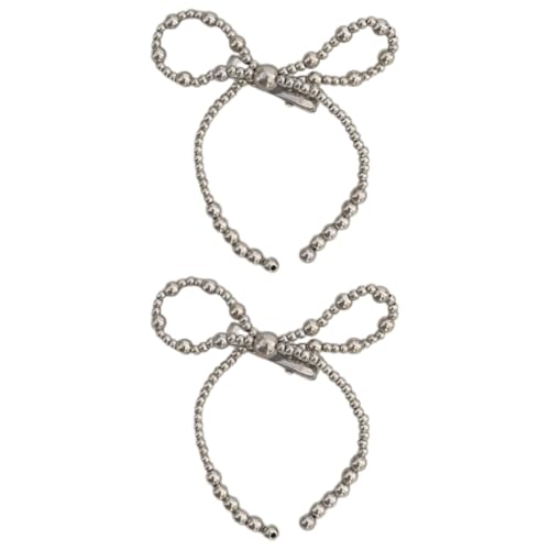 Perlenschleifen, elegante Schleife, 2000er Jahre, Seitenclip, Schleifen, Haarspange für Mädchen von ESTCNK