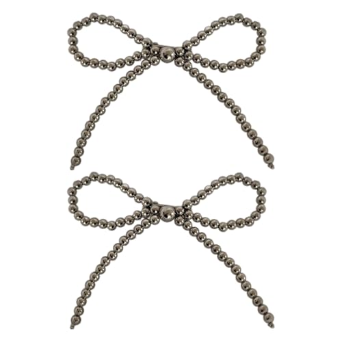Perlenschleifen, elegante Schleife, 2000er Jahre, Seitenclip, Schleifen, Haarspange für Mädchen von ESTCNK