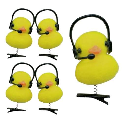 Schöne Entchen gelbe Tierhaarspange Ente mit Kleid Entenschnabel Clip Tier von ESTCNK