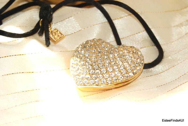 Estee Lauder Sparkling Heart Festes Parfüm Kompakt Oder Medaillon von ESTEEFINDS4U