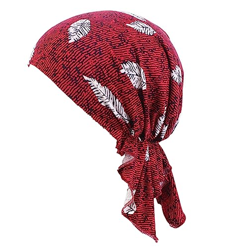 ESTEVANJ MUR Kopfbedeckung für Damen Schlaf Beanie Kopftuch für kahle Wickel Krebs Hüte Bandana Elastic Turban (10) von ESTEVANJ MUR