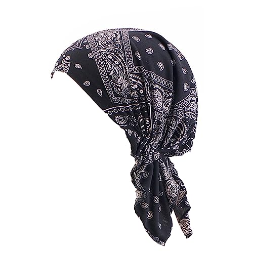 ESTEVANJ MUR Kopfbedeckung für Damen Schlaf Beanie Kopftuch für kahle Wickel Krebs Hüte Bandana Elastic Turban (12) von ESTEVANJ MUR