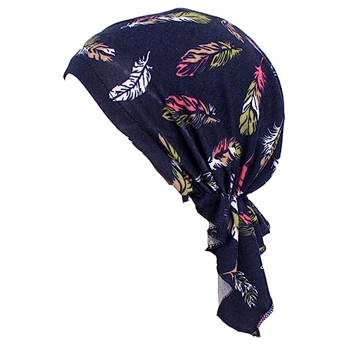 ESTEVANJ MUR Kopfbedeckung für Damen Schlaf Beanie Kopftuch für kahle Wickel Krebs Hüte Bandana Elastic Turban (7) von ESTEVANJ MUR