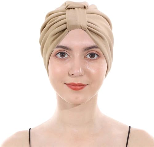 ESTEVANJ MUR Unifarben Chemo Kopftuch für Frauen mit Haarausfall - Krebspatienten Kopfbedeckung Turban，Elastisches Futter Frauen-Kopftuch (5) von ESTEVANJ MUR