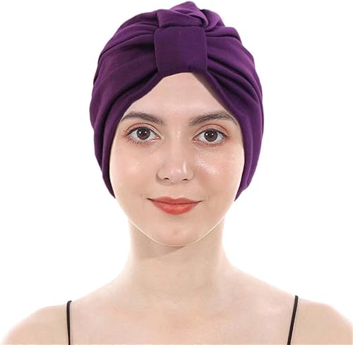 ESTEVANJ MUR Unifarben Chemo Kopftuch für Frauen mit Haarausfall - Krebspatienten Kopfbedeckung Turban，Elastisches Futter Frauen-Kopftuch (6) von ESTEVANJ MUR