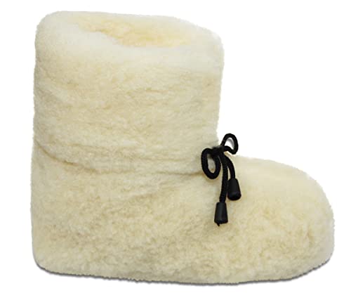 ESTRO Warme Hausschuhe Damen Winter - Hüttenschuhe Damen Pantoffeln Herren Winter Hausschuhe Herren Hüttenschuhe B03 (40/41, Natural) von ESTRO