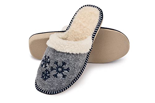 ESTRO Filzpantoffeln Damen Pantoffeln Filz - Filzhausschuhe für Damen Hausschuhe Filz Winter Warm F04 (39, Schwarz) von ESTRO