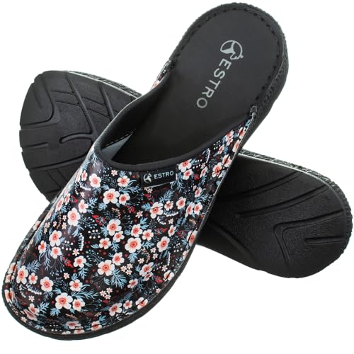 ESTRO Filzpantoffeln Damen Pantoffeln Filz - Filzhausschuhe für Damen Hausschuhe Filz mit Rutchfeste Sohle F03 (37, Schwarz 2) von ESTRO
