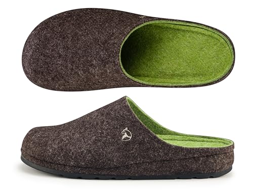 ESTRO Filzpantoffeln Herren Hausschuhe Filz - Hausschuhe Herren Winter Warm Filzpantoffeln mit Gummisohle Pantoffeln Winter F05 (Braun, 42 EU) von ESTRO