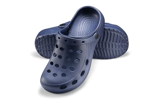 ESTRO Gartenclog für Damen – Clogs Herren Garten Damen Unisex Pantoletten Herren Clog Kunststoff Herren Leicht Clog Damen Garten A02, dunkelblau, 37 EU von ESTRO