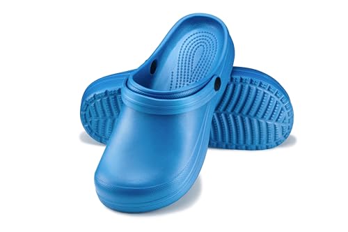 ESTRO Gartenclogs Damen Clogs Gummi - Gummi Gartenschuhe Damen Clogs Garten Leicht Gummischuhe Sommer F07 (37 EU, Hellblau) von ESTRO