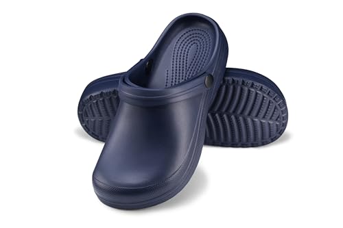 ESTRO Gartenclogs Damen Clogs Gummi - Gummi Gartenschuhe Damen Clogs Garten Leicht Gummischuhe Sommer F07 (39 EU, Dunkelblau) von ESTRO