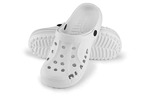 ESTRO Gartenclogs Herren Gartenschuhe Damen - Gartenclogs Damen Unisex Leicht Gummischuhe Sommer Garten Clogs Herren A78 (46, Weiß) von ESTRO