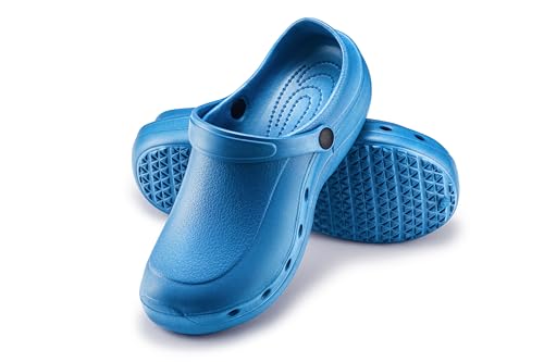 ESTRO Gartenclogs Herren Gartenschuhe Damen - Gartenclogs Damen Unisex Leicht Gummischuhe Damen Sommer Garten Clogs Herren F92 (40, Hellblau) von ESTRO