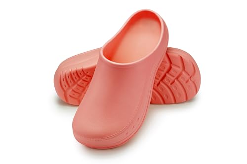 ESTRO Gartenschuhe Damen Clogs Geschlossen - Gartenclogs Herren Unisex Gummischuhe Leicht Gartenclogs Damen Garten Clogs Herren CC01 (41, Pfirsich) von ESTRO