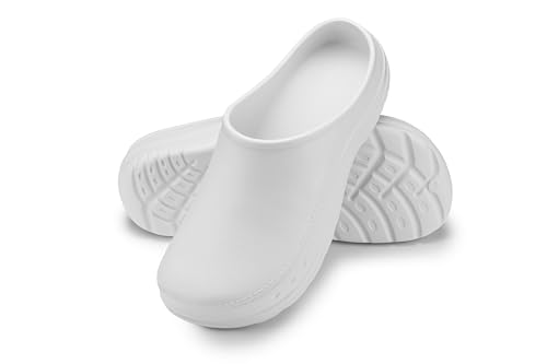 ESTRO Gartenschuhe Damen Clogs Geschlossen - Gartenclogs Herren Unisex Gummischuhe Leicht Gartenclogs Damen Garten Clogs Herren CC01 (41, Weiß) von ESTRO