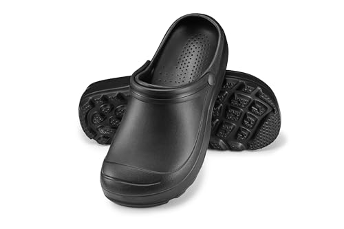 ESTRO Gartenschuhe Herren Clogs Garten - Gartenclogs Herren Gartenschuhe Männer Leicht Gummischuhe für Männer Garten Clogs F08 (46 EU, Schwarz) von ESTRO