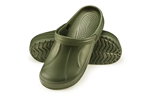 ESTRO Gartenschuhe Herren Clogs Gummi - Gartenclogs Herren Männer Gartenschuhe Hausschuhe Gummi Leicht Garten Clogs Herren F06 (43, Grün) von ESTRO