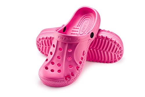 ESTRO Gartenschuhe Herren Clogs Gummi - Gartenclogs Herren Männer Gartenschuhe Hausschuhe Gummi Leicht Garten Clogs Herren PZ1 (36, PZ78 Pink) von ESTRO