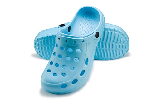 ESTRO Gartenschuhe Herren Clogs Gummi - Gartenclogs Herren Männer Gartenschuhe Hausschuhe Gummi Leicht Garten Clogs Herren PZ1 (37, PZ02 Blau) von ESTRO