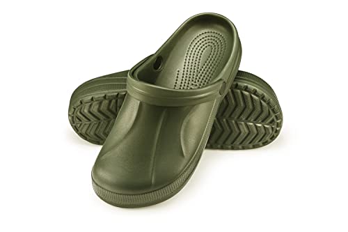 ESTRO Gartenschuhe Herren Clogs Gummi - Gartenclogs Herren Männer Gartenschuhe Hausschuhe Gummi Leicht Gummischuhe Für Männer F06 (45, Grün) von ESTRO