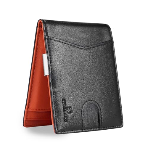 ESTRO Geldbörse Leder Portemonnaie Herren - Wallets for Men Geldbörse Herren Leder Card Holder Slim Wallet Männer Portemonnaie EP1 von ESTRO