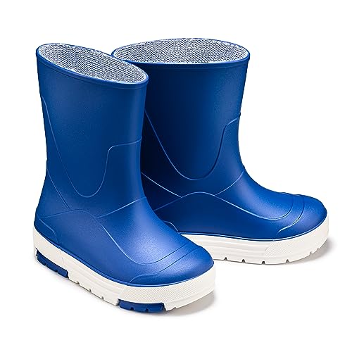 ESTRO Kinder Gummistiefel Jungen Gelb - Gummistiefel Kinder Mädchen Regenstiefel Kinder Gummistiefel Kinder Leicht Regenschuhe Kinder CB01 (22/23 EU, Blau) von ESTRO