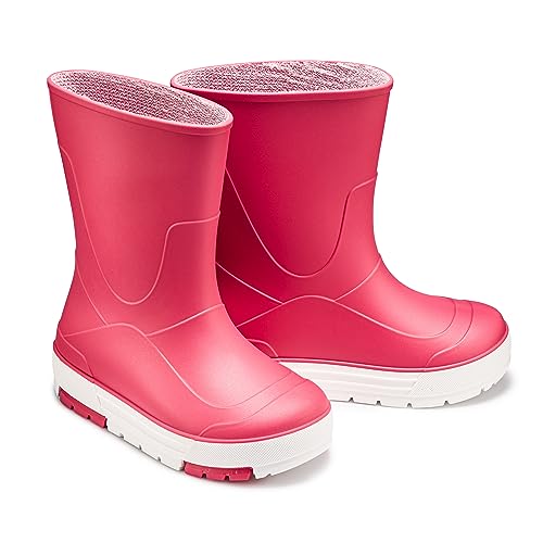 ESTRO Kinder Gummistiefel Jungen Gelb - Gummistiefel Kinder Mädchen Regenstiefel Kinder Gummistiefel Kinder Leicht Regenschuhe Kinder CB01 (22/23 EU, Rosa) von ESTRO