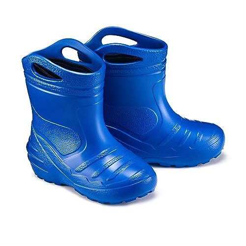 ESTRO Kinder Gummistiefel Mädchen Gefüttert - Regenstiefel Kinder Gummistiefel Kinder Leicht Regenschuhe Kinder Gummistiefel Jungen Gefüttert K051 (22 EU, Blau) von ESTRO