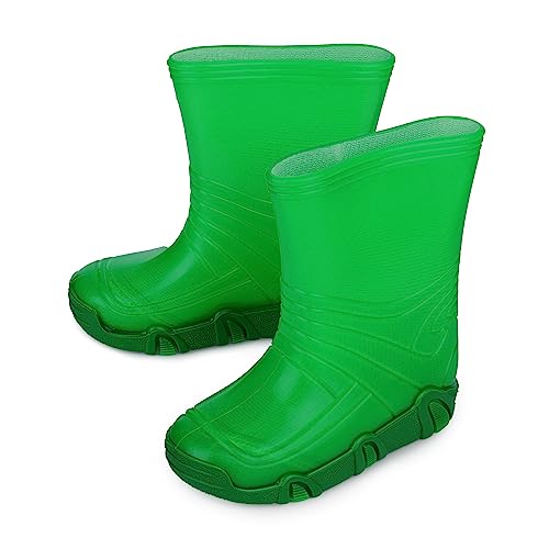ESTRO Kinder Regenstiefel Regenschuhe Kinder - Gummistiefel Mädchen Gummistiefel Jungen Regenstiefel Mädchen ZW01 (23/24 EU, ZW01 Grün) von ESTRO