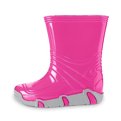 ESTRO Kinder Regenstiefel Regenschuhe Kinder - Gummistiefel Kinder Mädchen Gummistiefel Halbhoch Kinder Regenstiefel Kinder ZW01 (23/24 EU, ZW01 Pink) von ESTRO