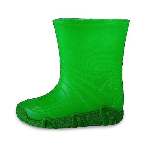 ESTRO Kinder Regenstiefel Regenschuhe Kinder - Gummistiefel Kinder Mädchen Gummistiefel Halbhoch Kinder Regenstiefel Kinder ZW01 (27/28 EU, ZW01 Grün) von ESTRO