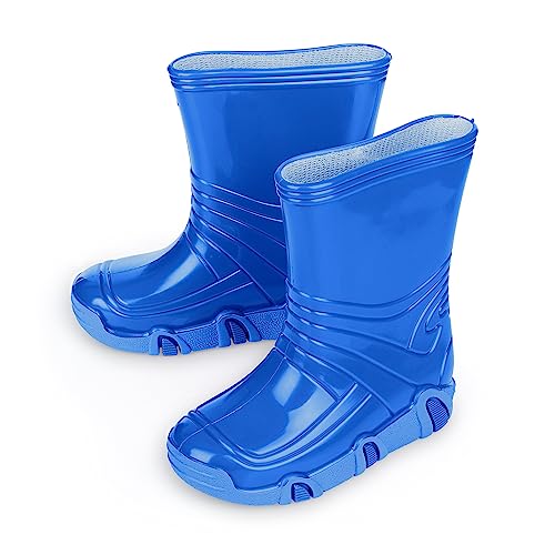 ESTRO Kinder Regenstiefel Regenschuhe Kinder - Gummistiefel Kinder Mädchen Gummistiefel Halbhoch Kinder Regenstiefel Kinder ZW01 (29/30 EU, ZW01 Blau) von ESTRO