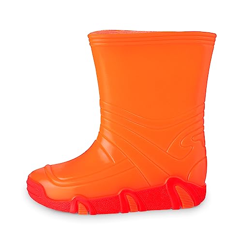 ESTRO Kinder Regenstiefel Regenschuhe Kinder - Gummistiefel Kinder Mädchen Gummistiefel Halbhoch Kinder Regenstiefel Kinder ZW01 (29/30 EU, ZW01 Orange) von ESTRO