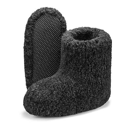 ESTRO Warme Hausschuhe Damen Winter - Hüttenschuhe Herren Winter Hausschuhe Damen Wolle Pantoffeln Herren Warm B06 (41 EU, Schwarz 2) von ESTRO