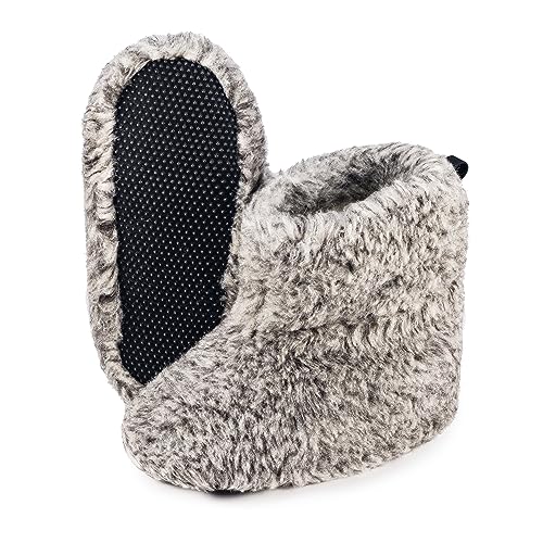 ESTRO Warme Hausschuhe Damen Winter - Hüttenschuhe Herren Winter Hausschuhe Damen Wolle Pantoffeln Herren Warm B06 (43 EU, Aschgrau) von ESTRO