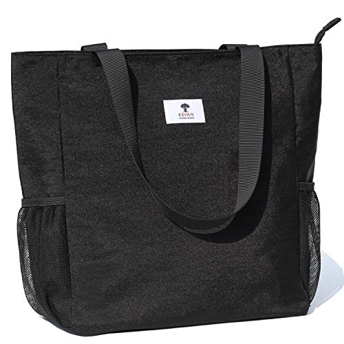 ESVAN Original Floral wasserdichte Tragetasche Große Schultertasche mit Mehreren Taschen für Fitnessstudio, Wandern, Picknick, Reisen, Strand, tägliche Taschen von ESVAN