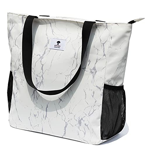 ESVAN Original Floral wasserdichte Tragetasche Große Schultertasche mit Mehreren Taschen für Fitnessstudio, Wandern, Picknick, Reisen, Strand, tägliche Taschen von ESVAN