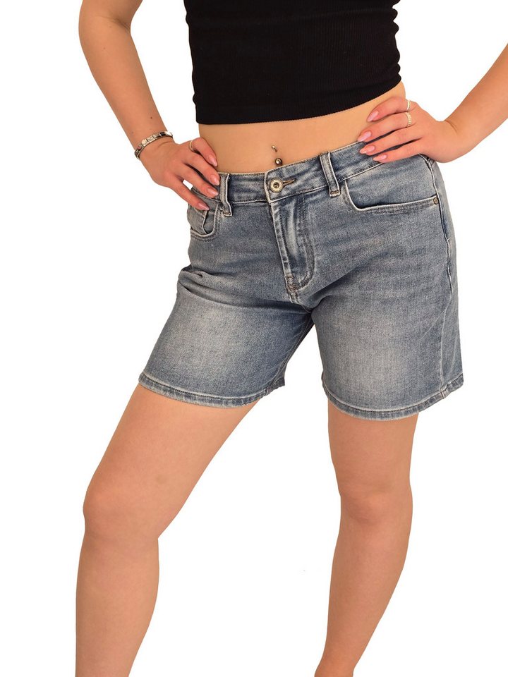 ESViViD Jeansshorts im 5-Pocket-Stlye mit krempelbarem Beinabschluss von ESViViD