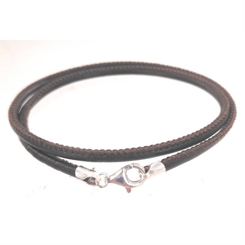 3mm Braune Genähte Lederbandhalskette - Lederband Damen Oder Herren Benutzerdefinierte Länge von ESaccess