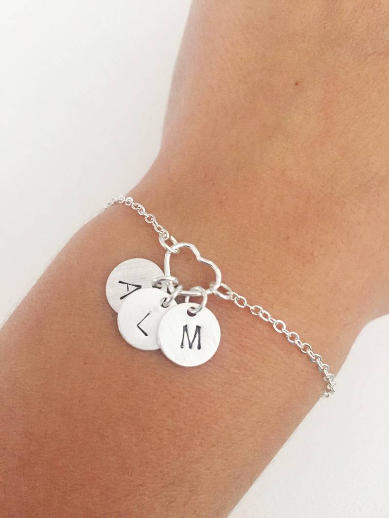 Personalisierte Sterling Silber Anfang Armband Schmuck Für Die Familie Andenken von ESjoradesign